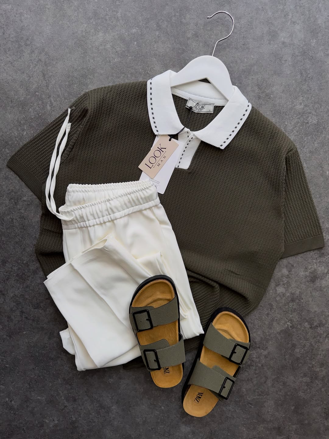 Polo, pantalon et sandale ZARA